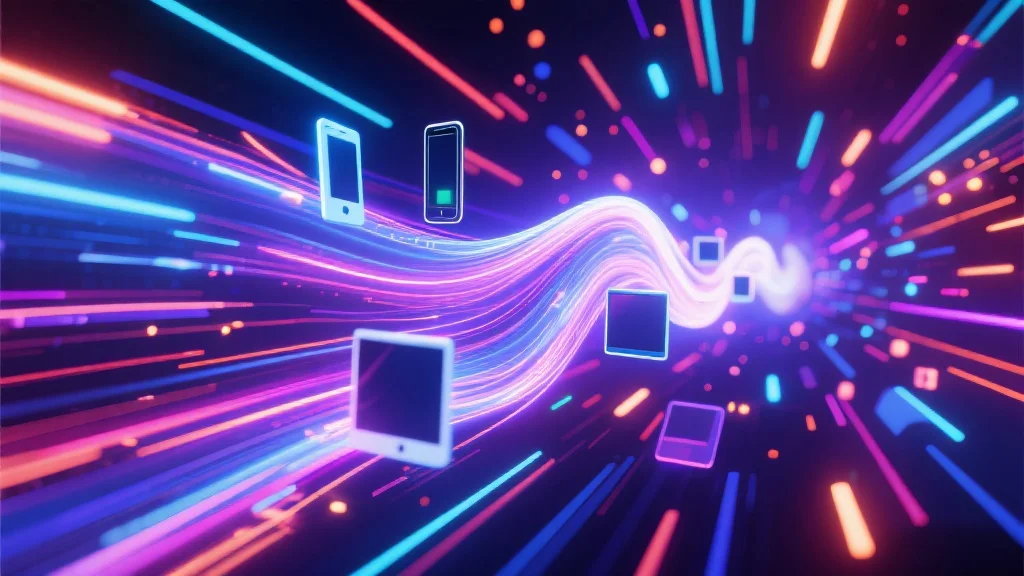 流畅数据流象征无缝娱乐体验